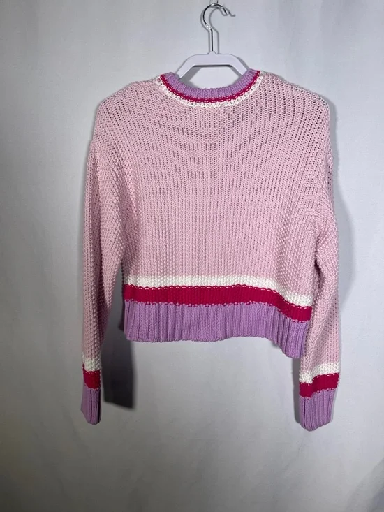 SHOW ME YOUR MUMU WOMENS ONLY ONE SWEATER COTTON PINK PURPLE KNIT MEDIUM - Picture 5 of 6